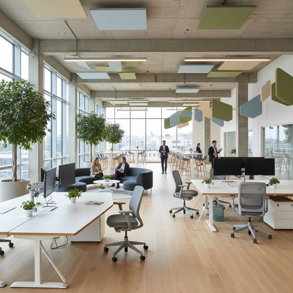 Modern ofis iç mekanının yenilenmesi