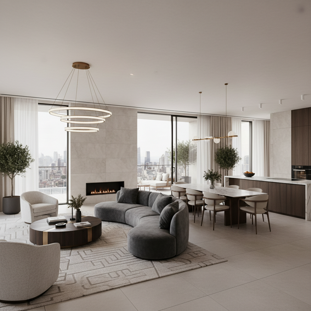 Şık ve modern bir iç mekan tasarımı