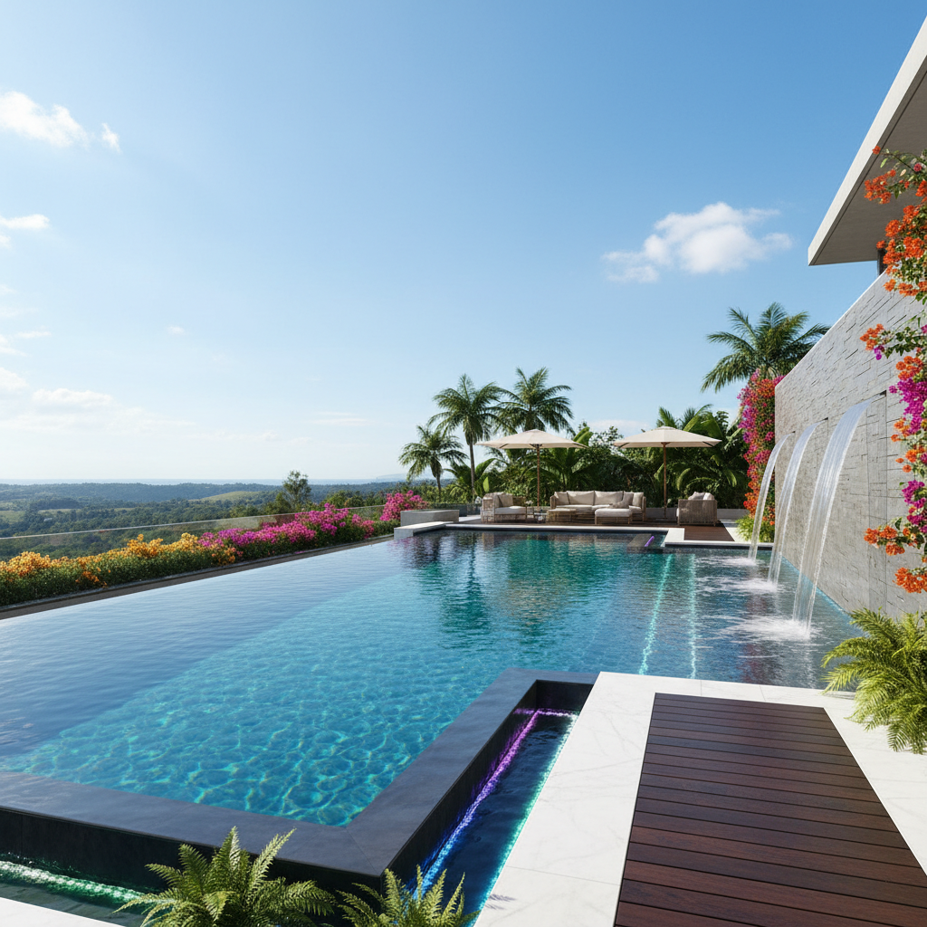 Skimmer ve overflow havuz sistemlerinin örneği