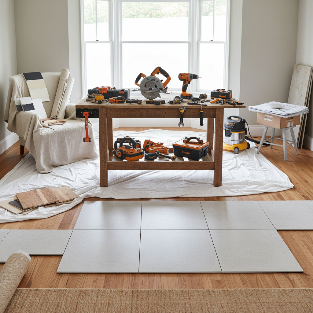 Ev tadilatı için kullanılan malzemeler ve aletler