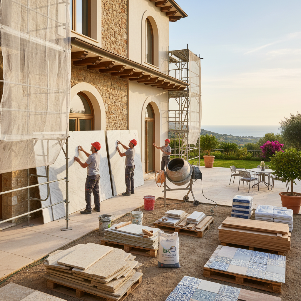 Villa tadilatı sürecinde profesyonel işçilik