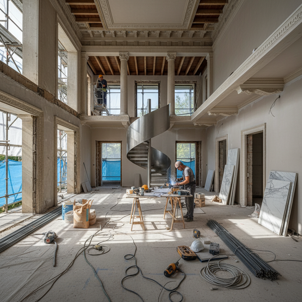 Lüks bir villanın tadilat süreci