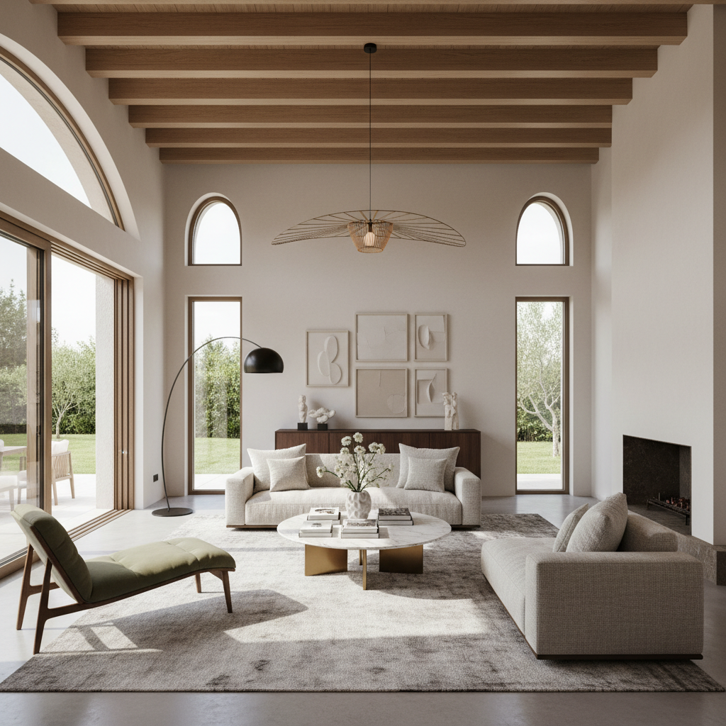 Modern bir villa tadilat sahnesi