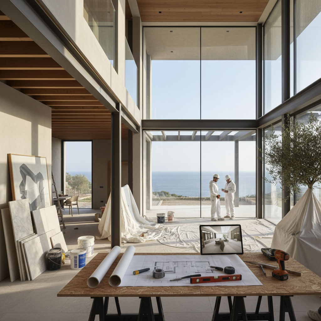 Modern villa tadilatı süreci