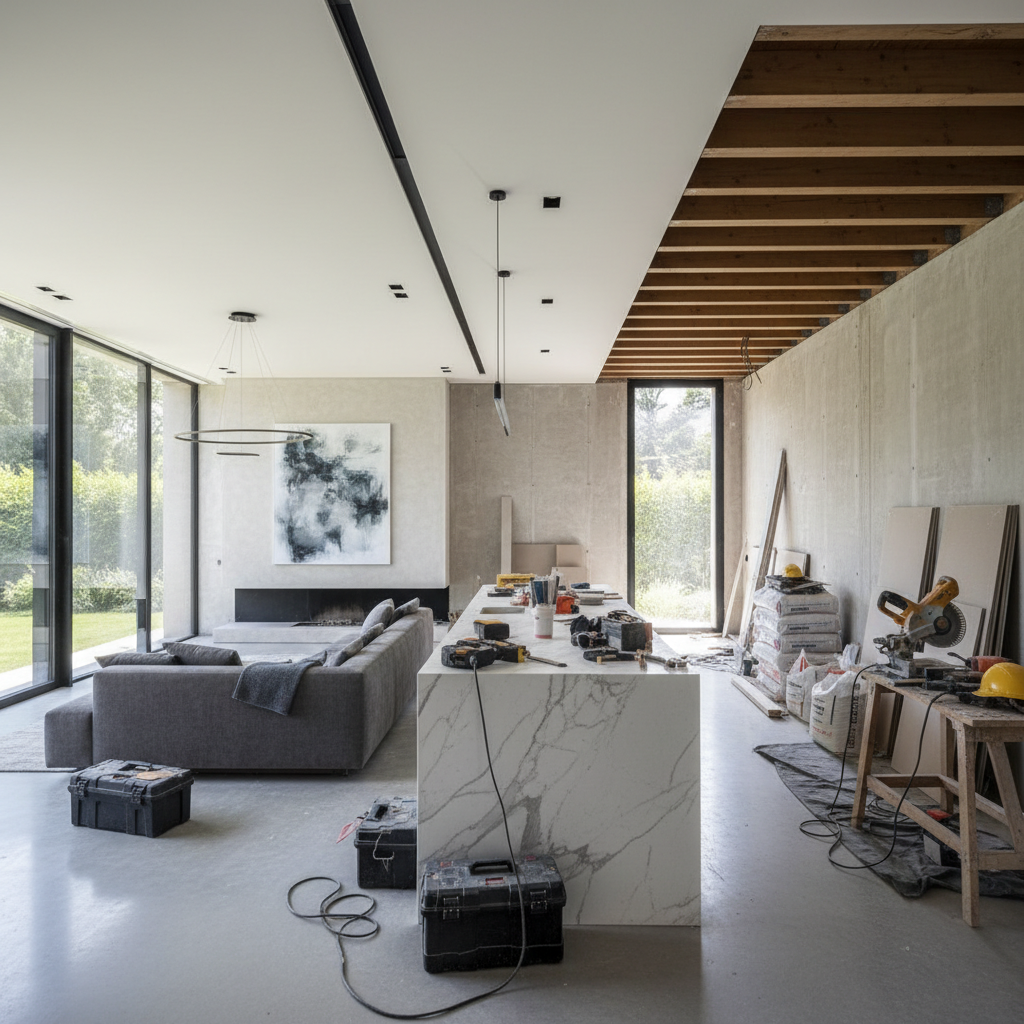 Modern villa tadilatı süreci