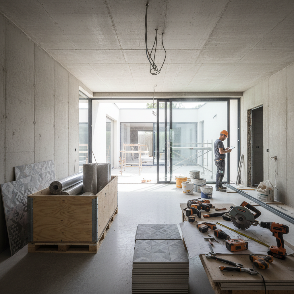 Modern villa tadilat sahnesi