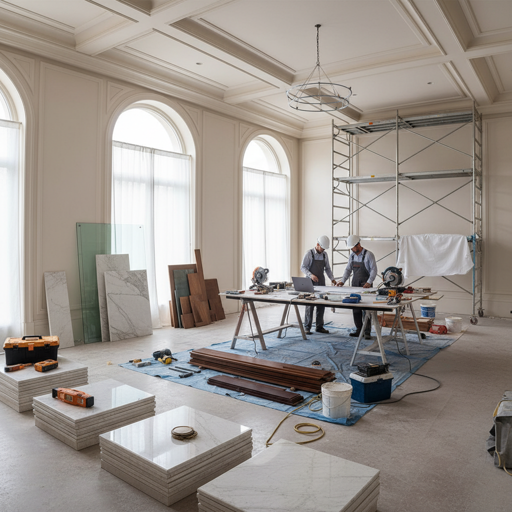 Lüks bir villada tadilat süreci