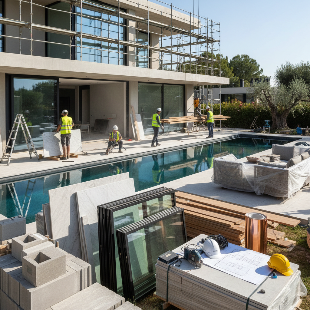 Modern villa tadilat sahnesi