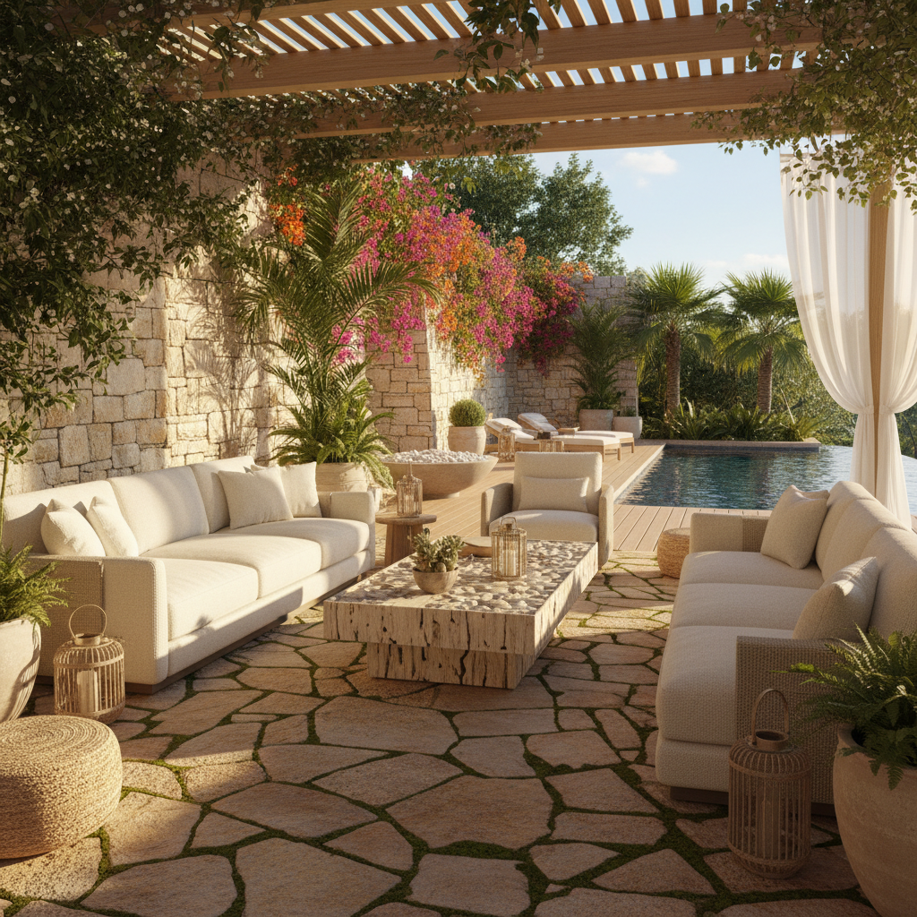 Yazlık ev bahçe tasarımı